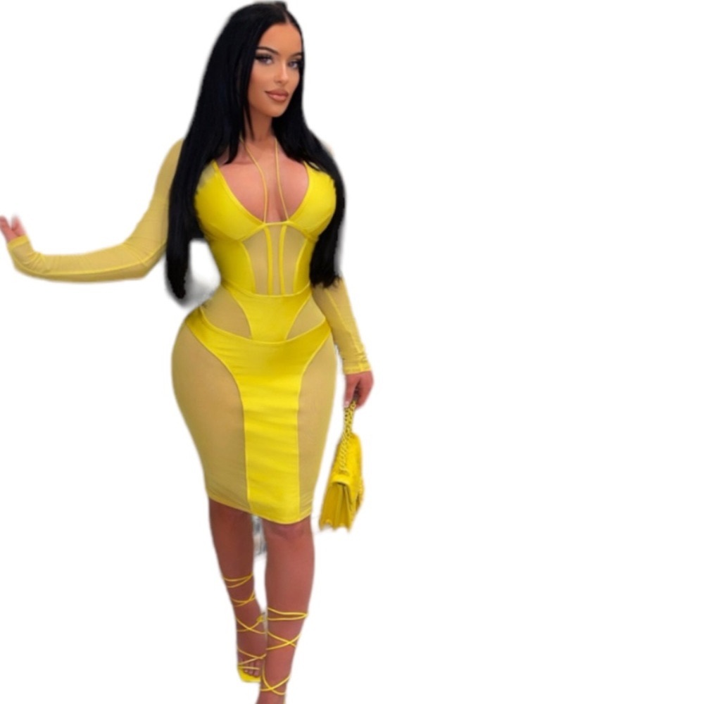 Yellow Party Dress - Picture 4 of 4